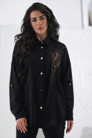 Koszula UNI haft perełki - czarna